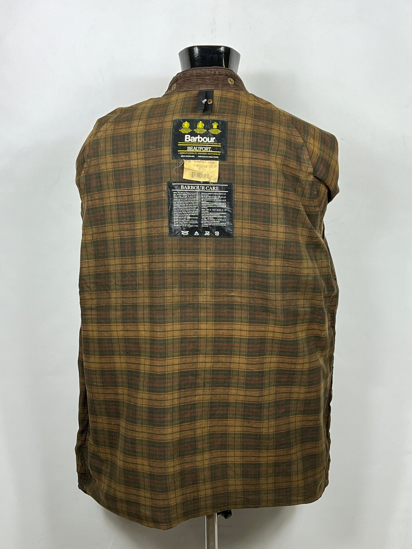 Barbour Giacca Beaufort vintage marrone C46/117cm - Brown Beaufort Waxed jacket XL
