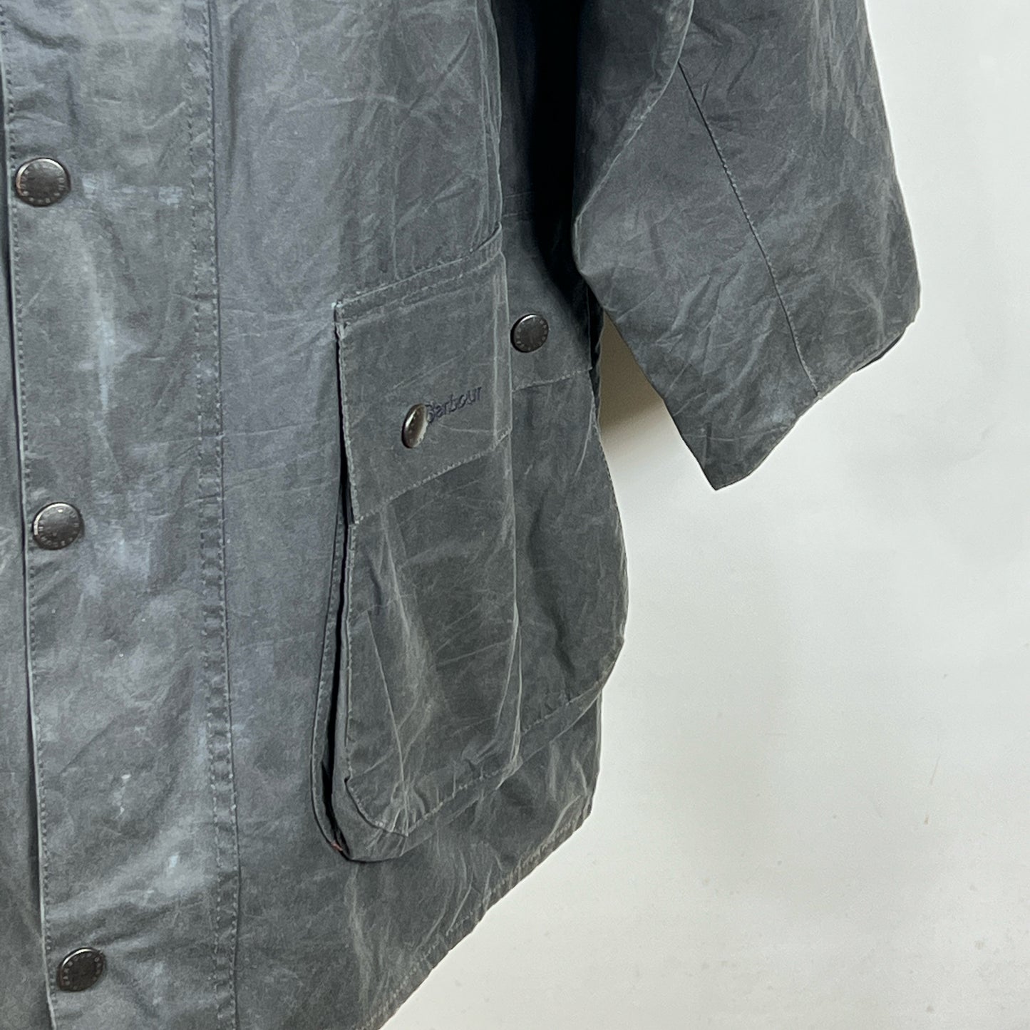 Barbour Uomo Border Blu cotone Cerato C44/112cm Navy Border Coat Large/XL