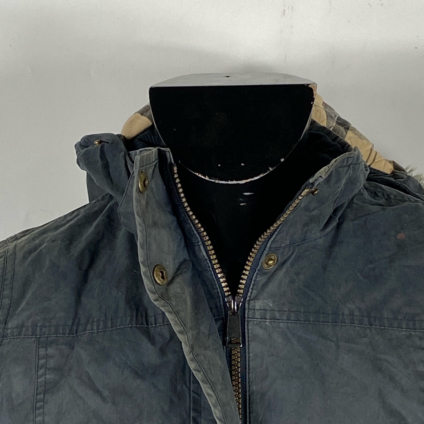 Giacca Barbour donna blu impermeabile Tg. 42 Navy Waterproof Lady Jacket Size Uk12