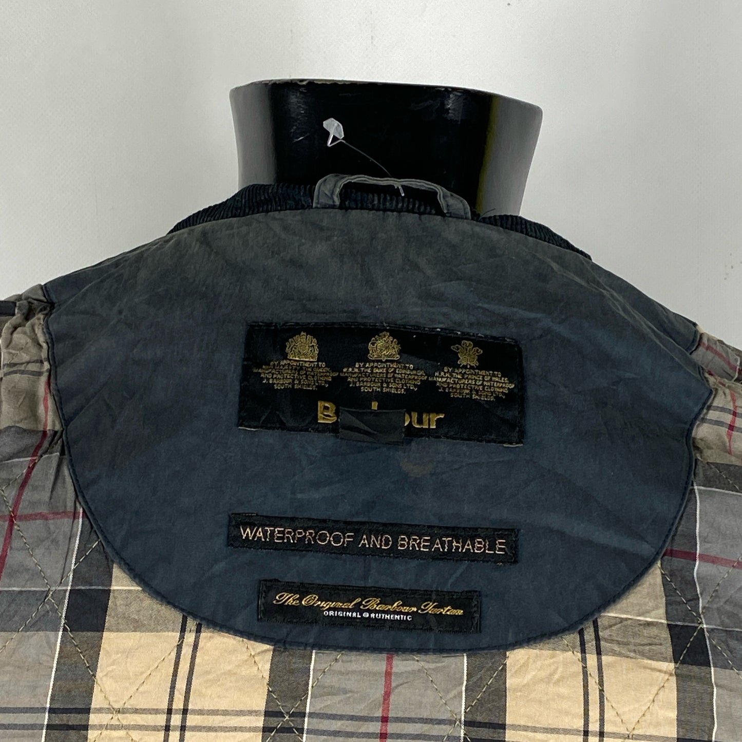 Giacca Barbour donna blu impermeabile Tg. 42 Navy Waterproof Lady Jacket Size Uk12