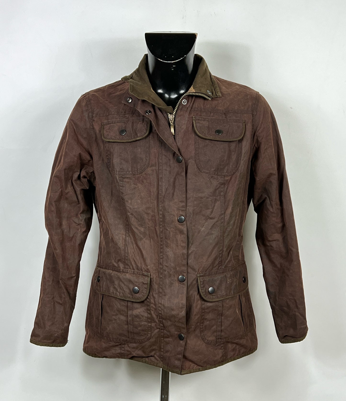 Giacca Barbour corta Utility Marrone tg. 44 Brown Unisex short jacket size UK16