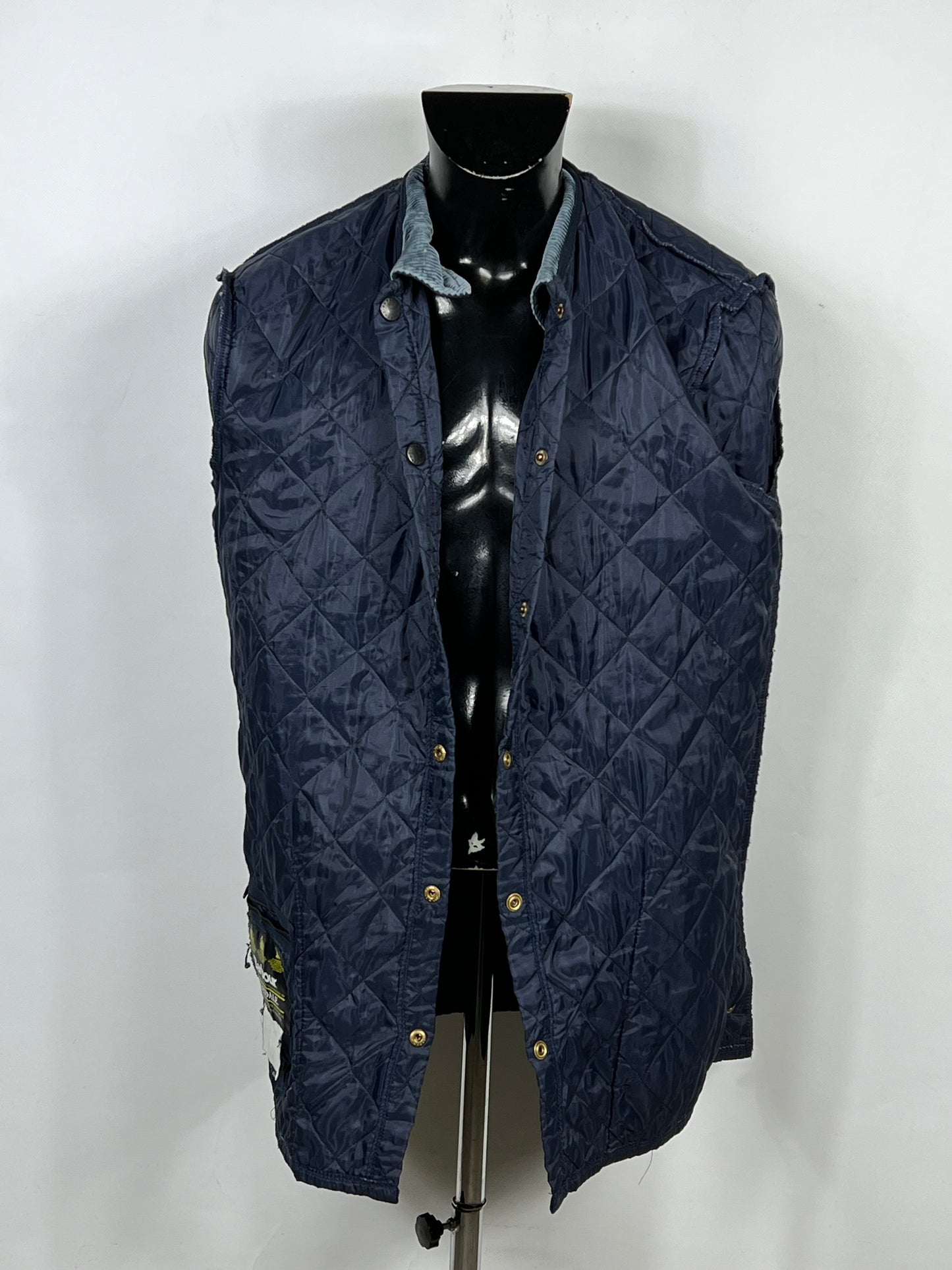 Giacca Barbour a vento Liddesdale anni 90 blu Medium Quilted Navy Man jacket size M