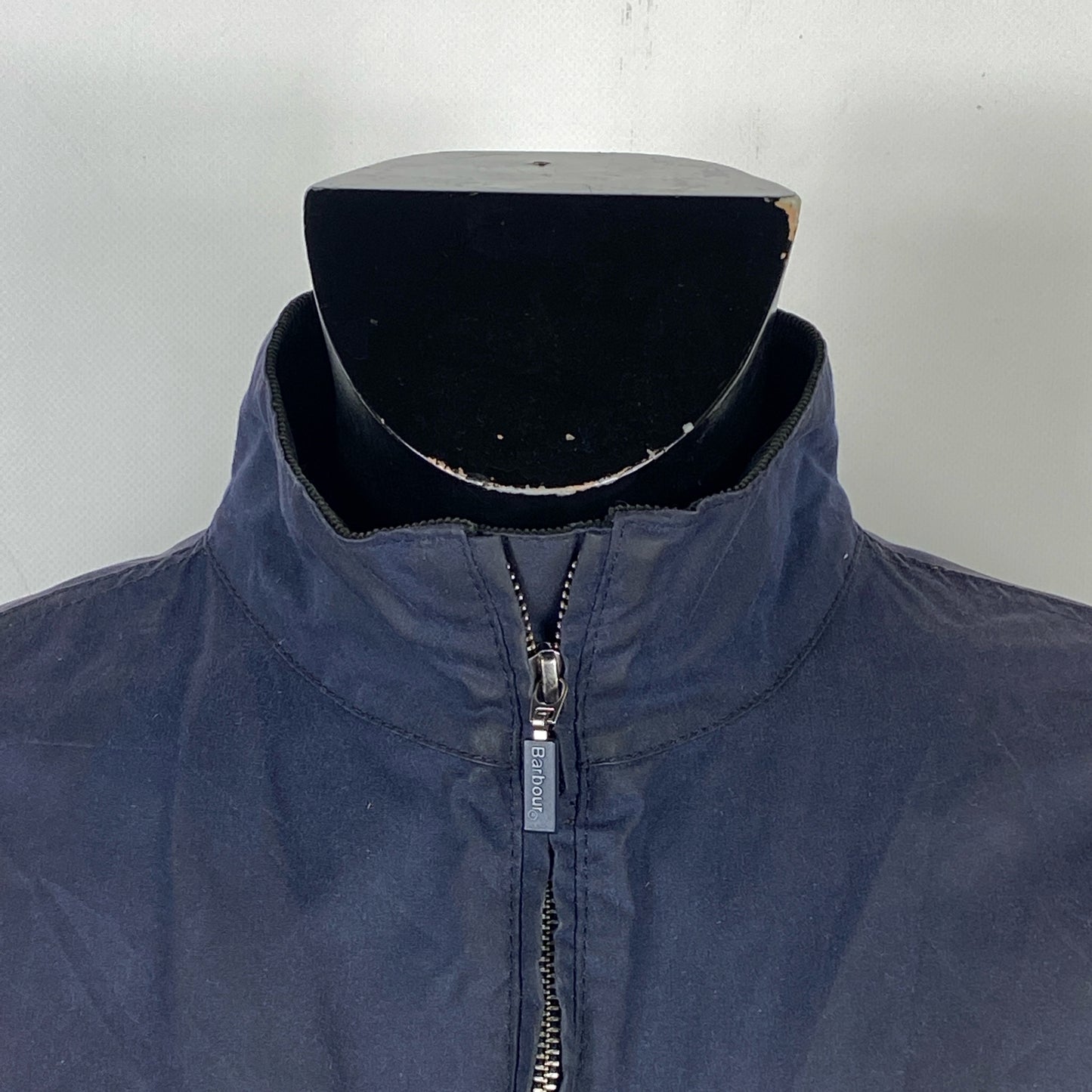 Giacca Barbour blu corta cerata unisex tg.48  -Navy Wax Filey Jacket size Uk 18