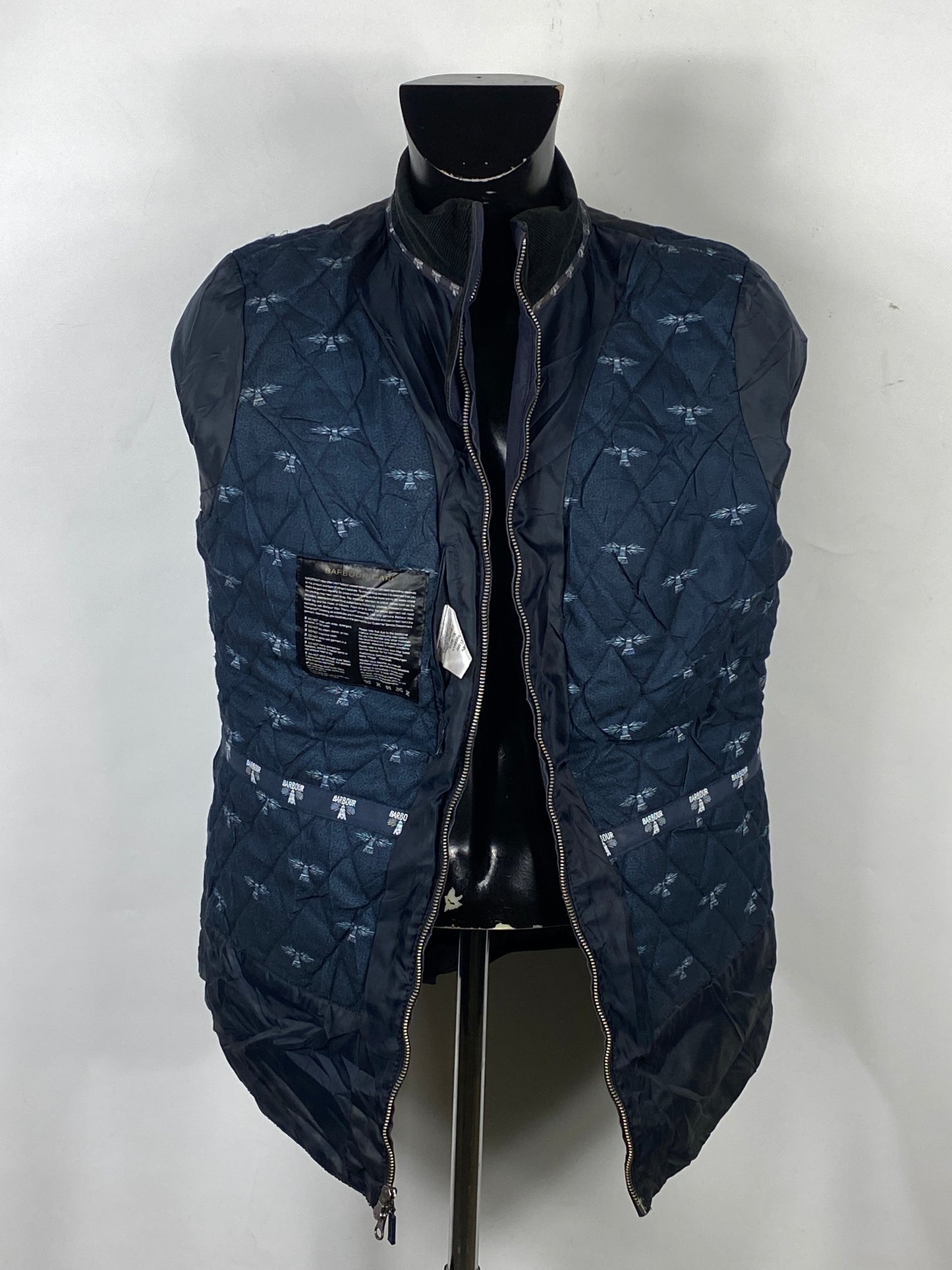 Giacca Barbour blu corta cerata unisex tg.48  -Navy Wax Filey Jacket size Uk 18