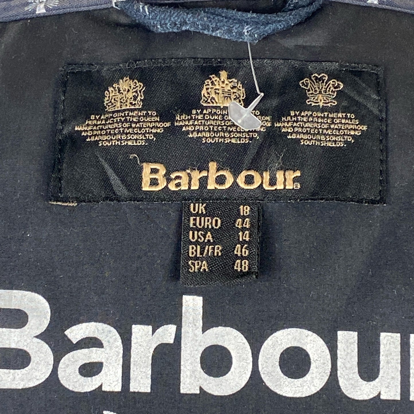 Giacca Barbour blu corta cerata unisex tg.48  -Navy Wax Filey Jacket size Uk 18