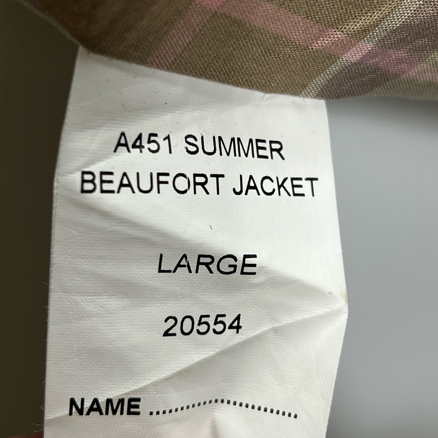 Giacca Barbour Summer Beaufort Beige Large Beige Summer Beaufort jacket L