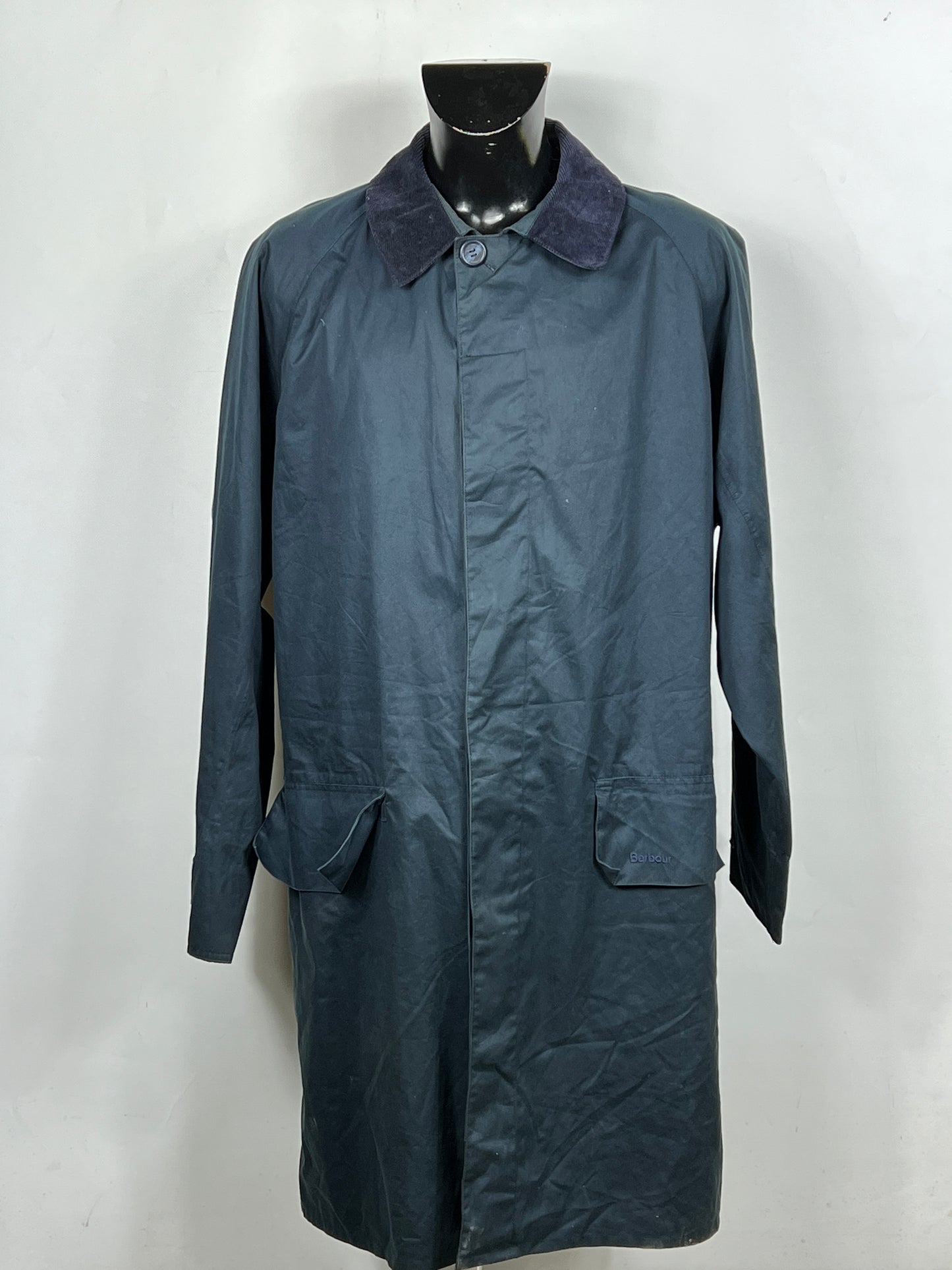 Barbour Trench blu da uomo in cotone XL Man Navy Trench cotton coat Size XL