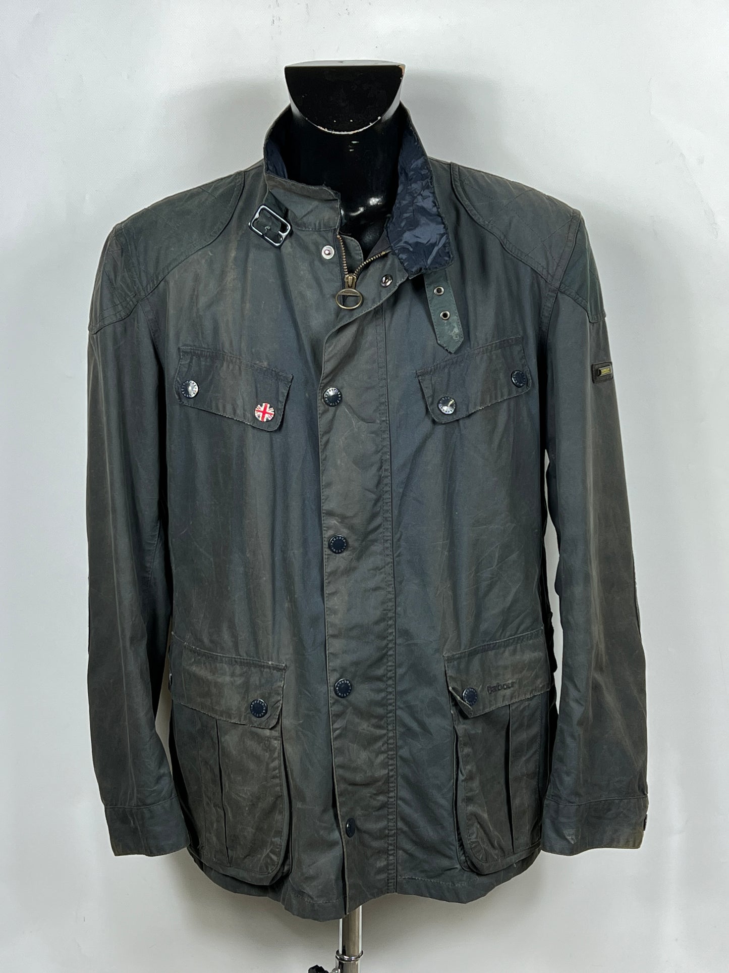 Giacca Barbour International blu XLarge Man Navy Simonside Union Jack Jacket XL