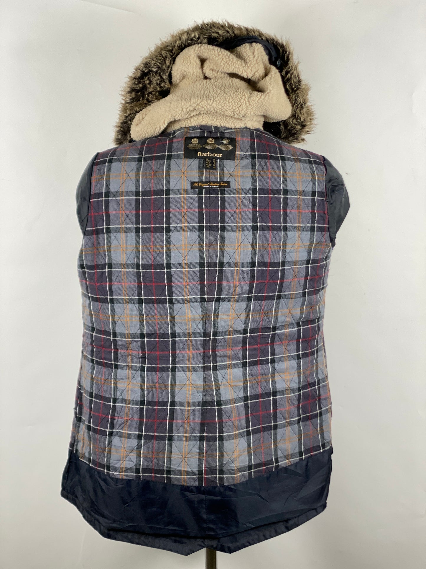 Giacca Barbour donna blu cerata e imbottita tg. 44 UK14 Medium Kelsall Navy Wax jacket