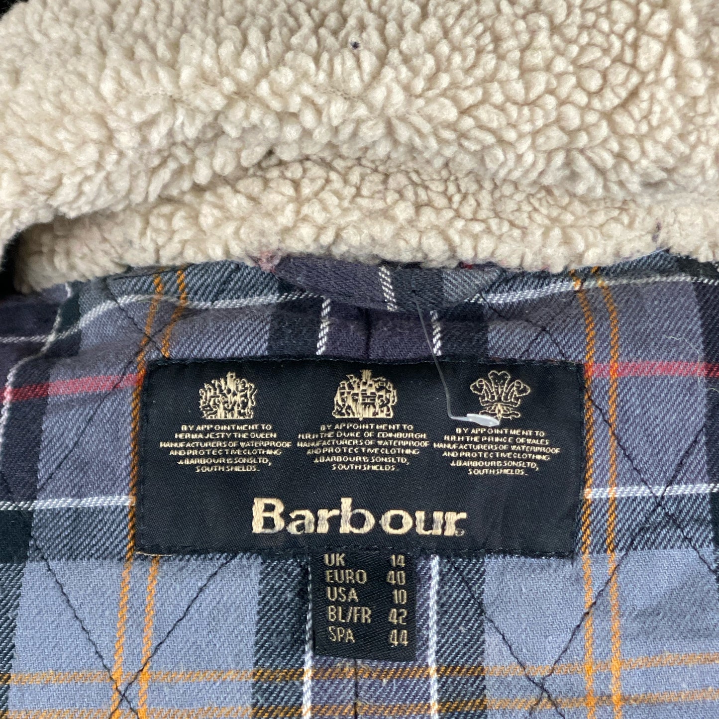 Giacca Barbour donna blu cerata e imbottita tg. 44 UK14 Medium Kelsall Navy Wax jacket
