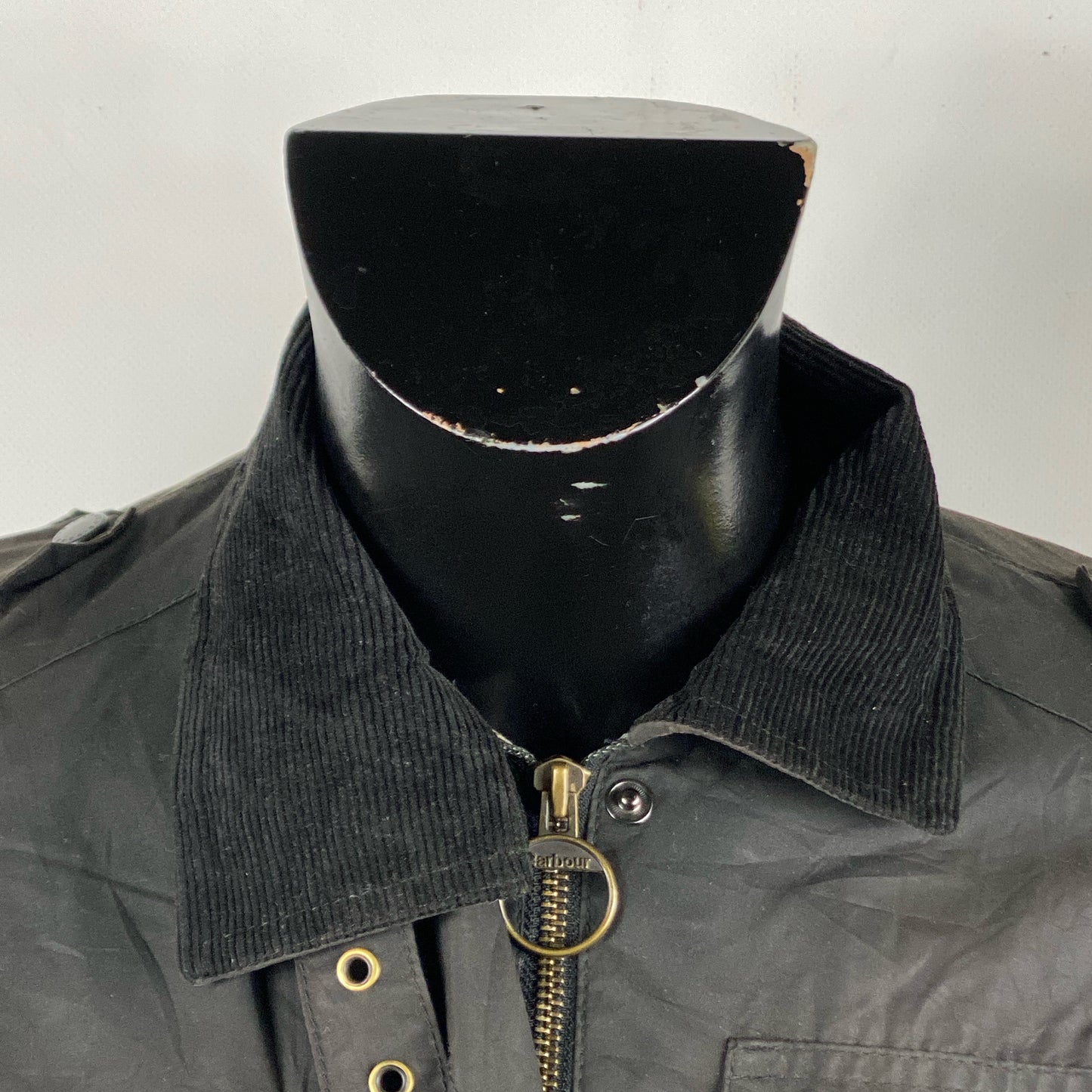 Giacca Barbour Nera Flyweight Wax Amelia Medium -Wax Black Jacket Uk14