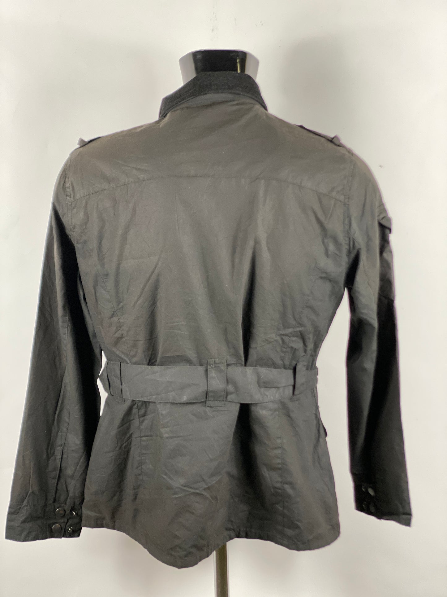 Giacca Barbour Nera Flyweight Wax Amelia Medium -Wax Black Jacket Uk14