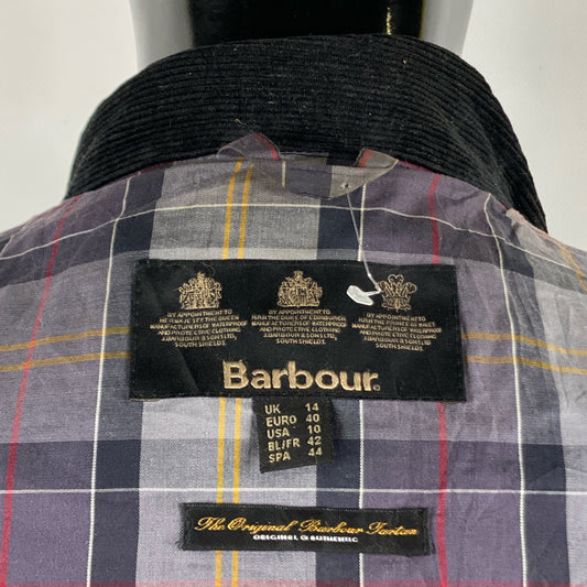 Giacca Barbour Nera corta Flyweight Wax Amelia Medium -Wax Black Jacket Uk14