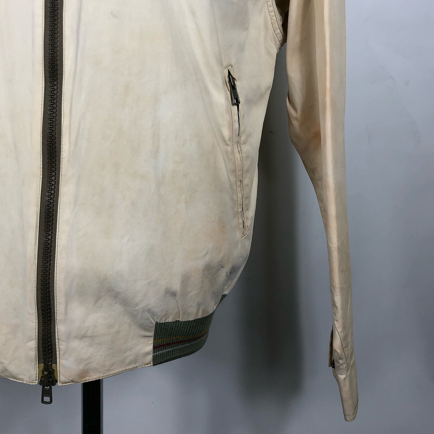 Bomber Barbour Beige giacca Medium traspirante - Light Beige Cotton Jacket Size M