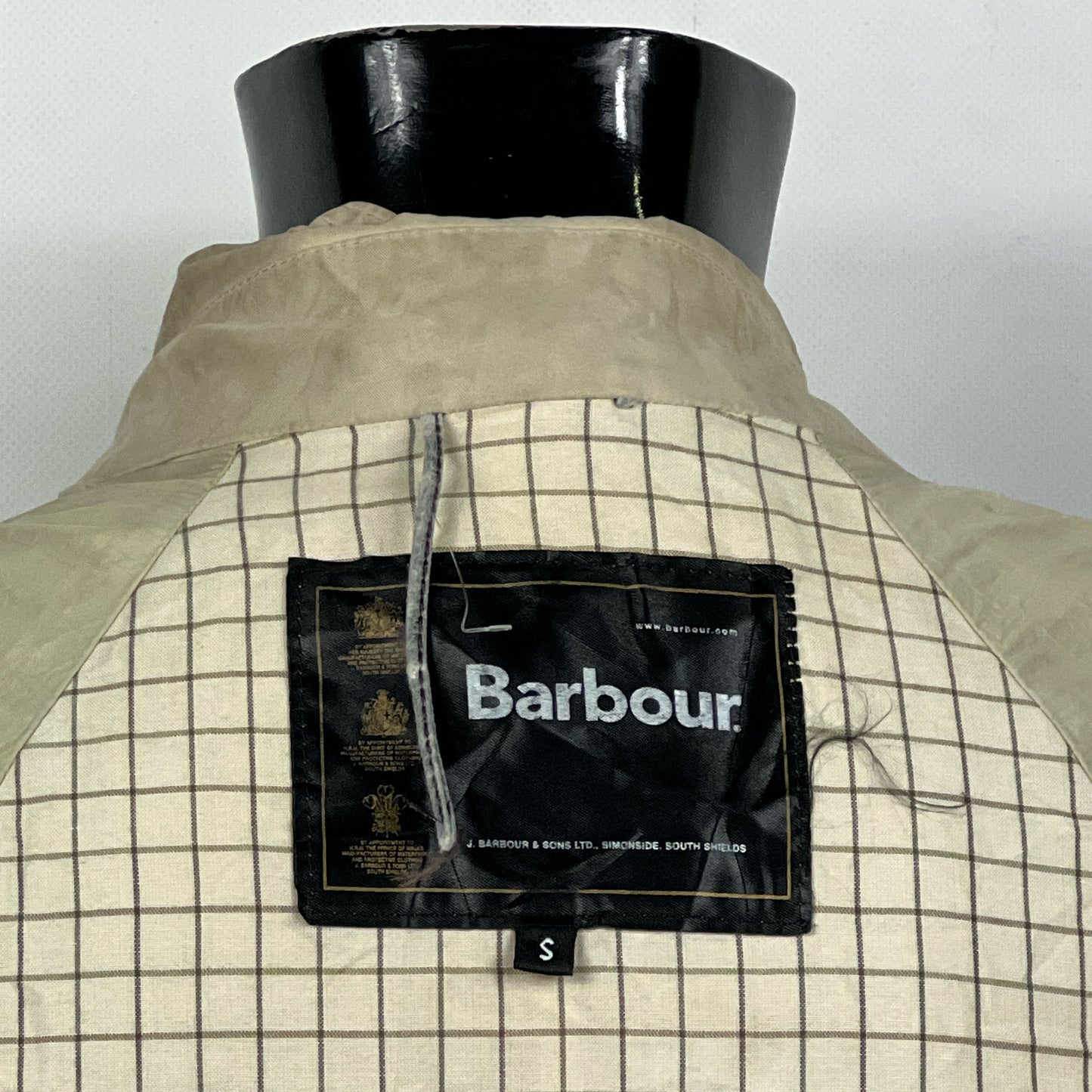 Barbour Trench da uomo beige Small - Light Spring Trench Cream Jacket size S