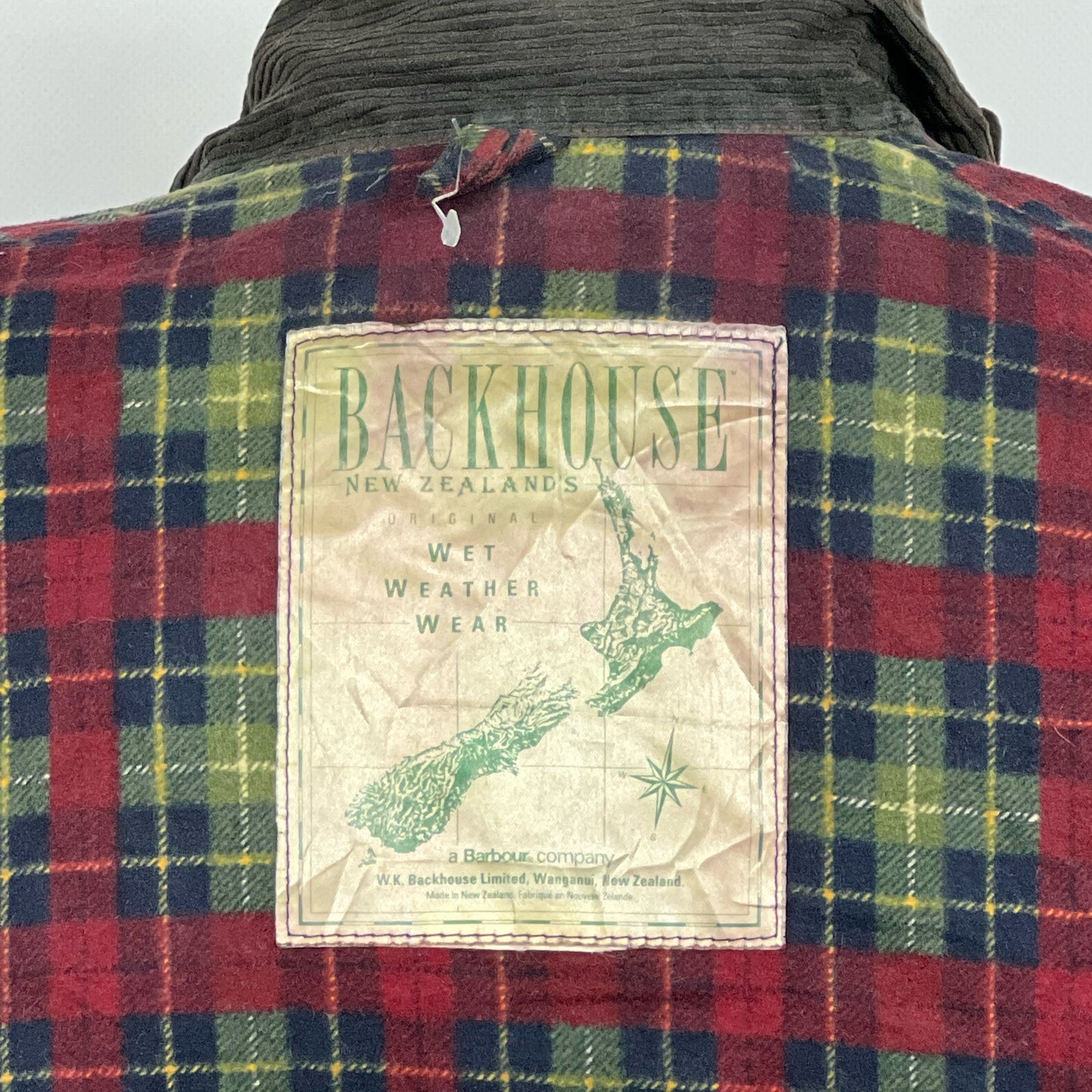 RARO Barbour Backhouse nero C38/97 cm Riding Black Wax Jacket Small