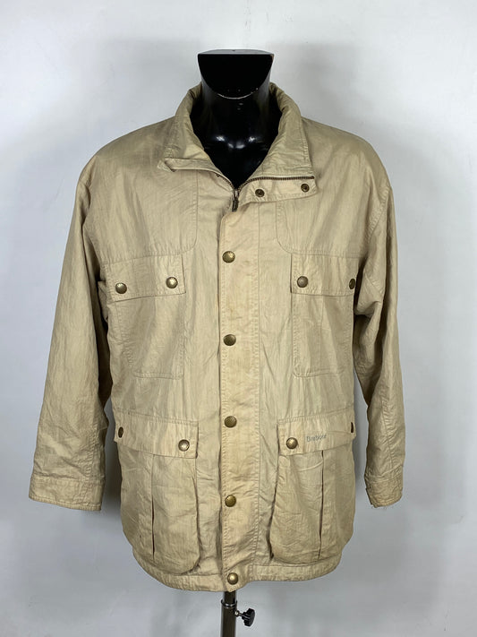 Barbour Giacca Beige quattro tasche Large Traveller Four Pockets Jacket Size L