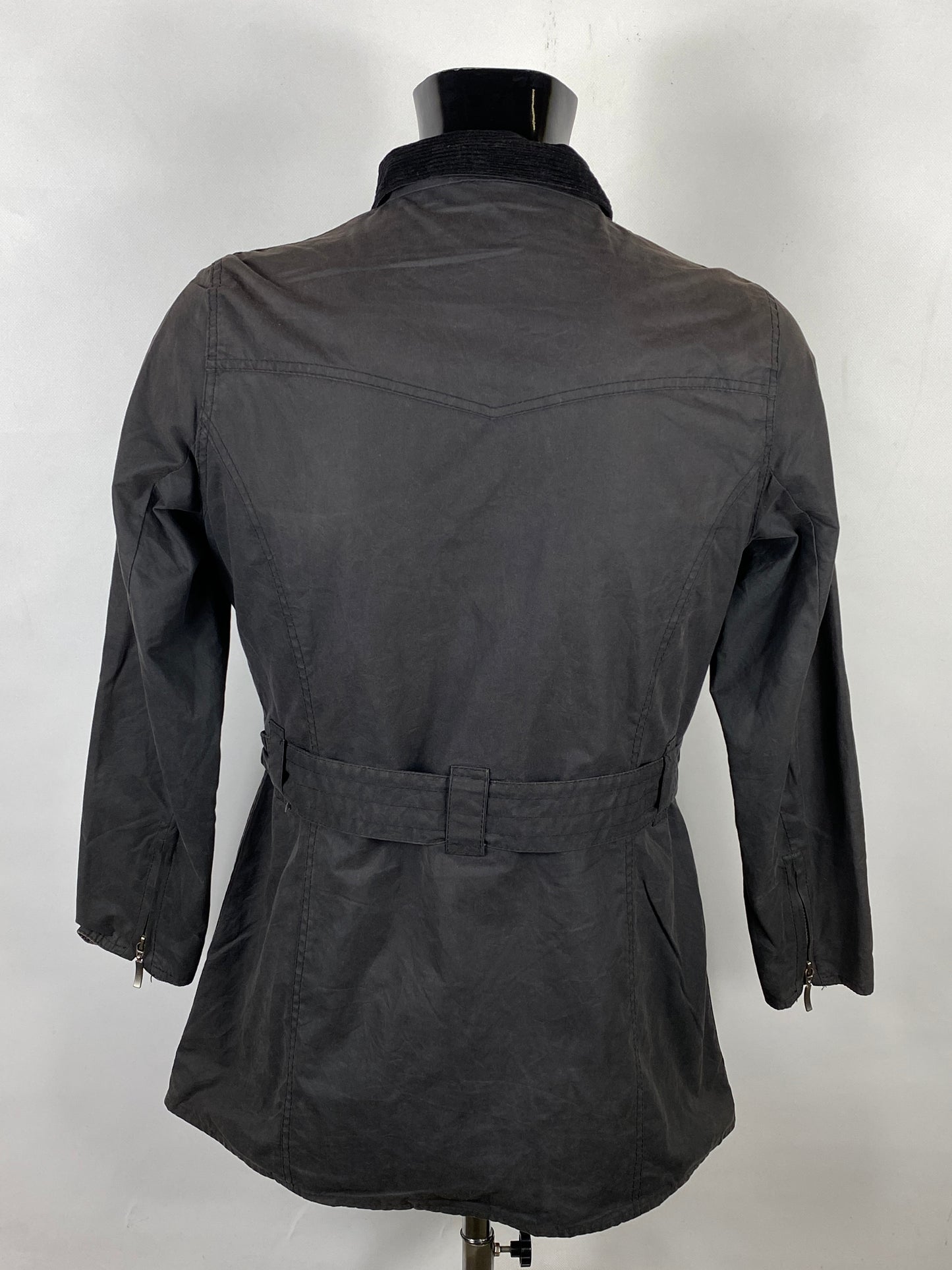 Giacca Barbour donna nera utility mac tg.42 Medium Lady Wax Black Jacket UK12
