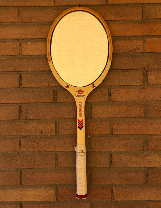 Racchetta Caporal Vintage in Legno con Specchio- Vintage Mirror tennis wood Racket