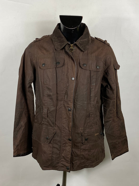 Giacca Barbour marrone da donna cerata UK18 -Explorer wax Jacket UK18 Size L