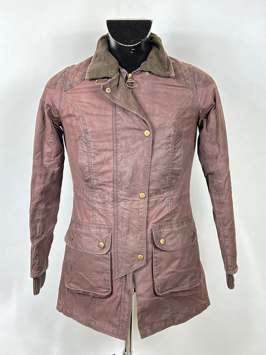 Giacca Barbour Donna Marrone cerata Small UK10 International Brown Wax Lady Jacket