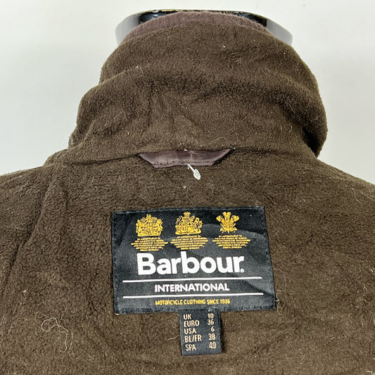 Giacca Barbour Donna Marrone cerata Small UK10 International Brown Wax Lady Jacket