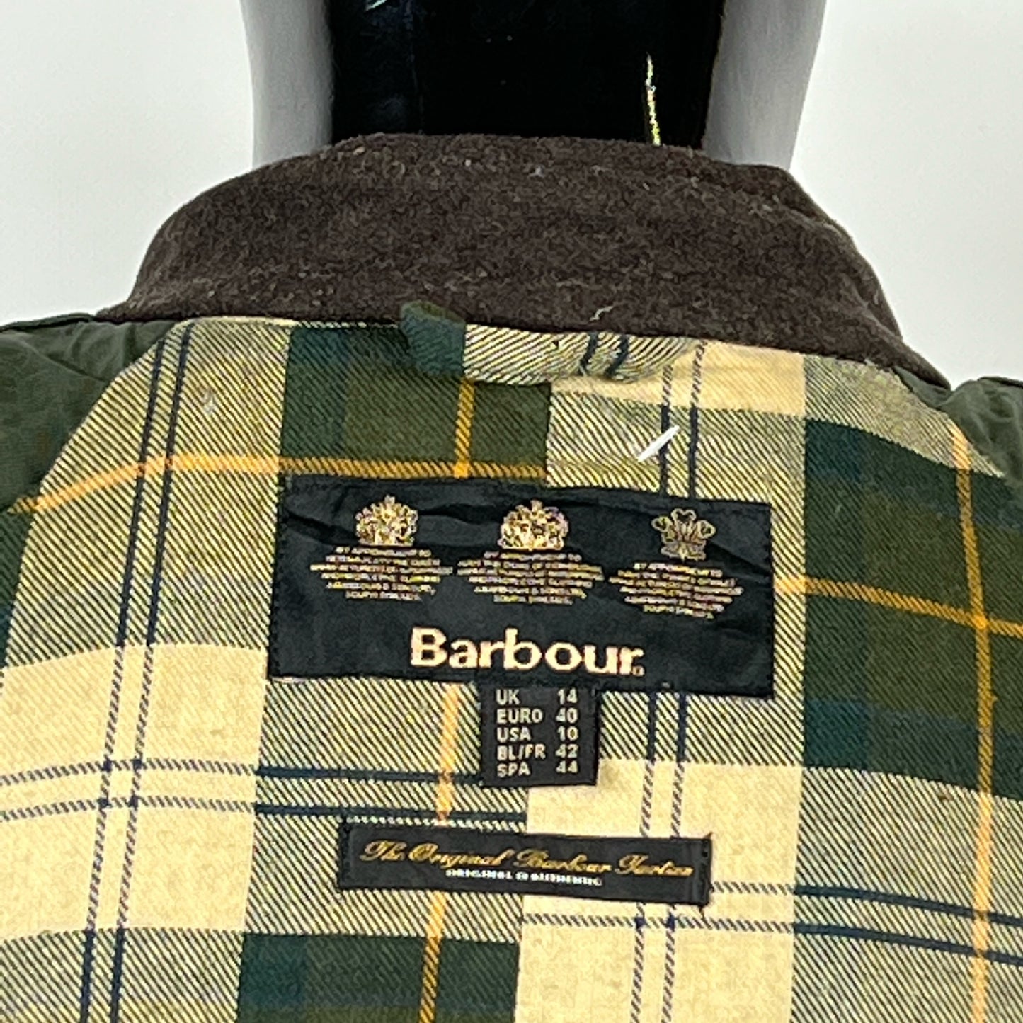 Cappotto Barbour verde modello Valerie Trench tg. 44 UK14- Lady Green wax coat