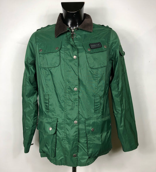 Barbour International UNISEX Verde Tg. 46 Green Short Waterproof Jacket UK16