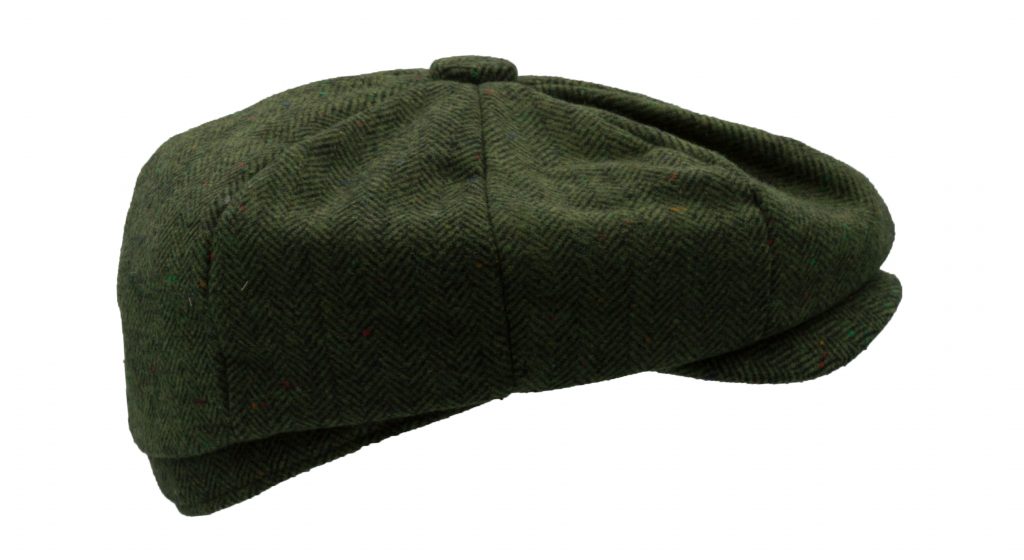 Coppola nuova inglese verde Baker Boy in lana  - New Green Wool Baker Boy Cap