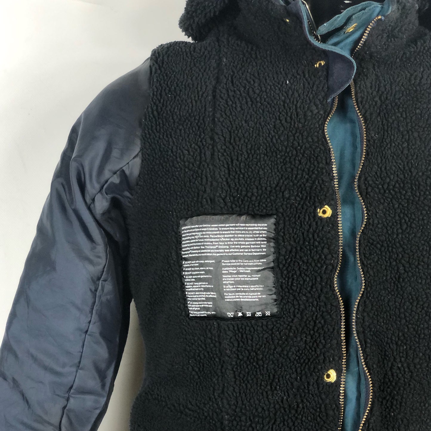 Giacca Barbour blu cerato bambino XL Waxed short Indigo Jacket size xl kid