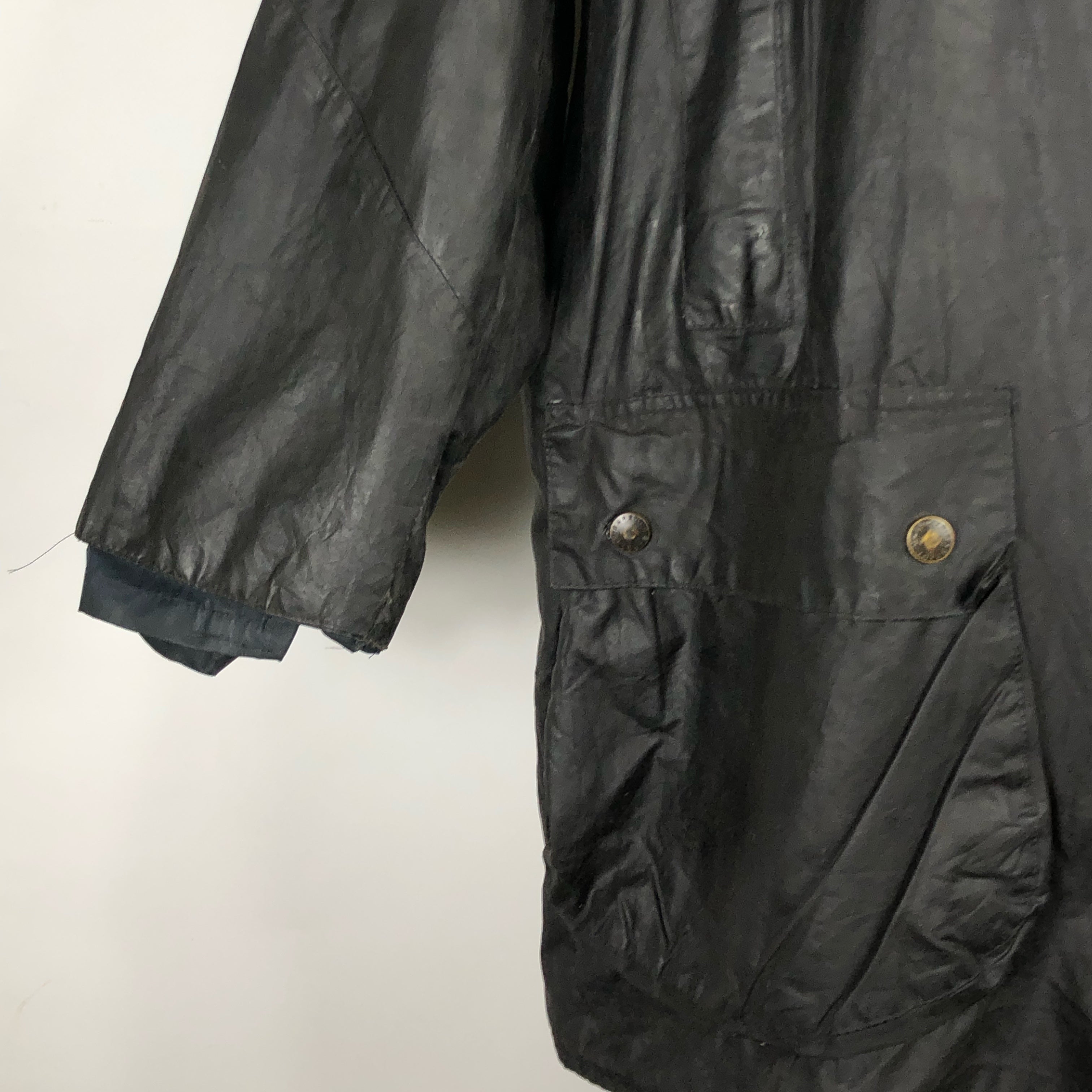 Giacca Barbour Border Blu Vintage Uomo C48/122cm Navy wax jacket 