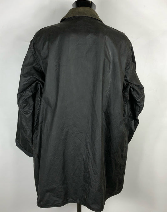 Giacca Barbour Border Blu Vintage Uomo C48/122cm Navy wax jacket XXL