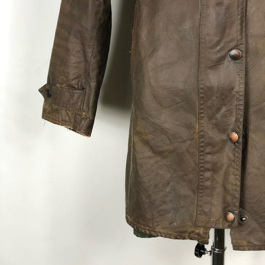 Barbour marrone da donna Newmarket UK12 tg.42 Brown wax newmarket lady coat