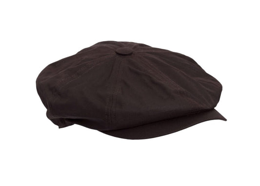 Coppola nuova a otto spicchi cerata inglese marrone- New English Wax Baker Boy Cap