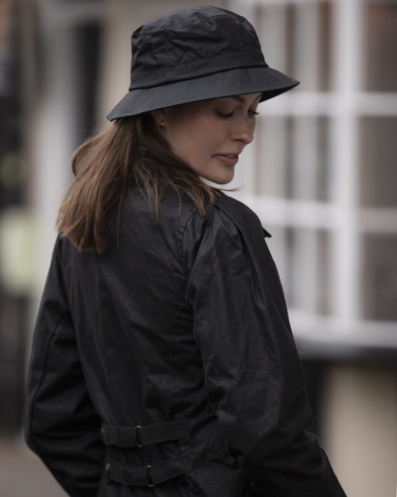 Cappello alla pescatora nuovo cerato inglese nero- New English Wax Black Bucket Hat