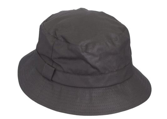 Cappello alla pescatora nuovo cerato inglese nero- New English Wax Black Bucket Hat