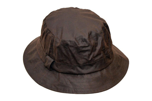 Cappello alla pescatora nuovo cerato inglese marrone New English Wax Brown Bucket Hat