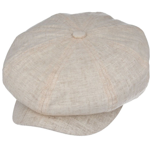 Coppola nuova inglese in cotone Beige Newsboy Cap - Peaky Blinders Beige Cotton Cap