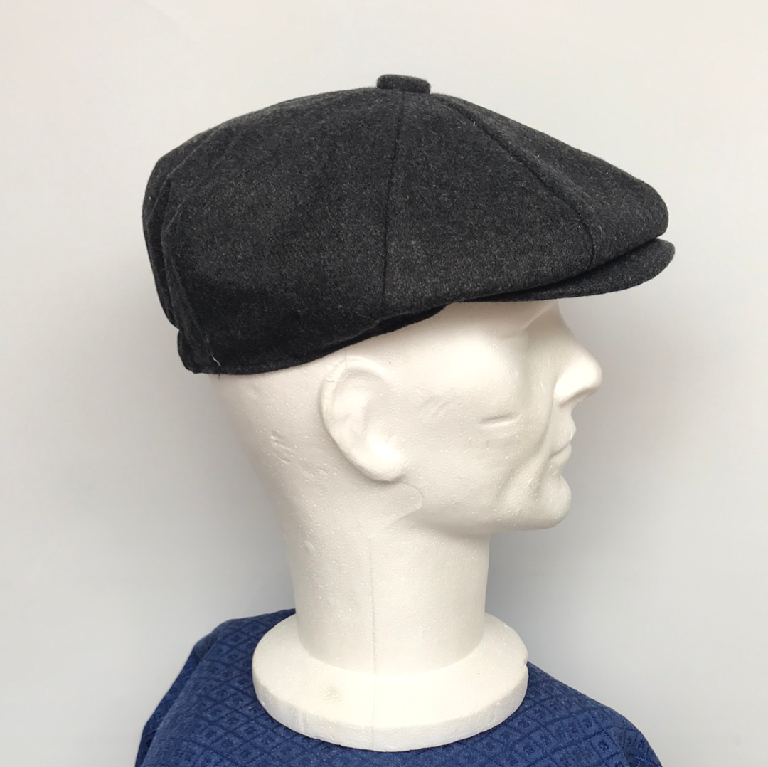 Coppola nuova in lana Peaky Blinders lana grigio scuro - Shop In London