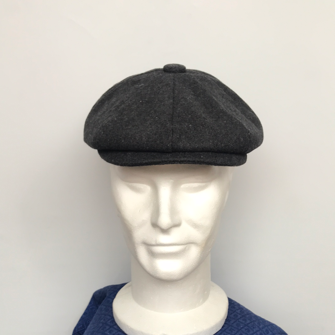 Coppola nuova in lana Peaky Blinders lana grigio scuro - Shop In London