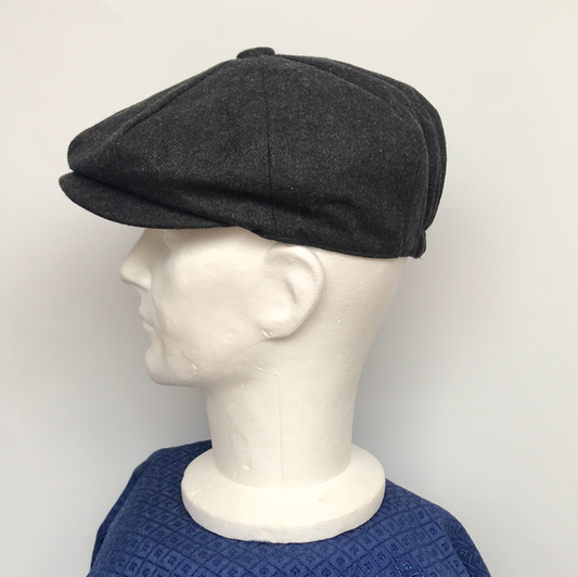 Coppola nuova in lana Peaky Blinders lana grigio scuro - Shop In London