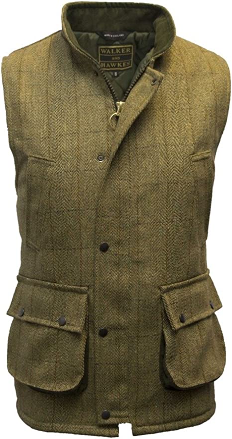 Gilet da uomo Derby tweed nuovo inglese verde chiaro - New Derby Wool shooting Gilet