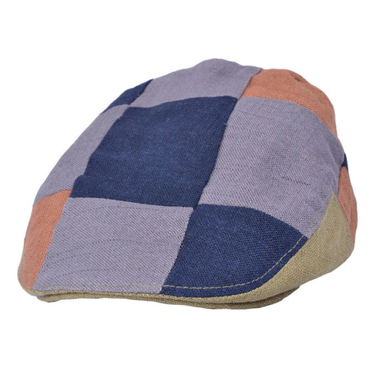Coppola nuova inglese in Lino Multicolore - New Multicolor Linen Flat Cap