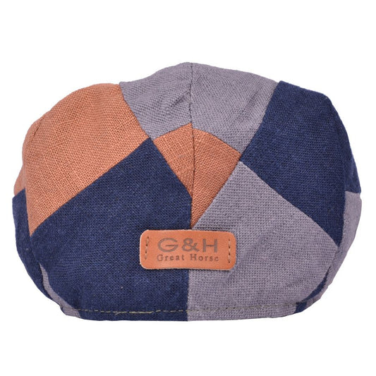 Coppola nuova inglese in Lino Multicolore - New Multicolor Linen Flat Cap