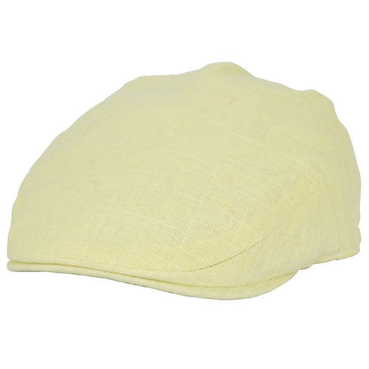 Coppola nuova inglese in Lino colore Panna - New Cream Linen Flat Cap