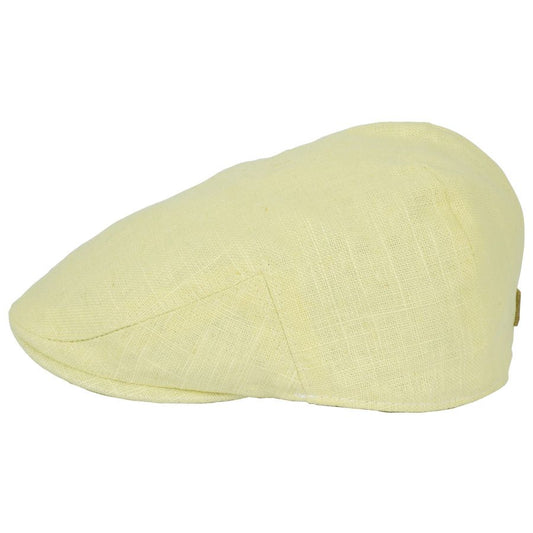 Coppola nuova inglese in Lino colore Panna - New Cream Linen Flat Cap